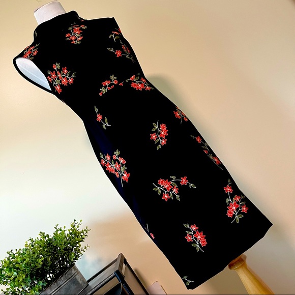 Ann Taylor Factory Floral Print Roll Neck Sheath Dress <2> - Picture 9 of 9